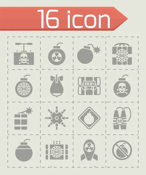 Vektör bomba Icon set — Stok Vektör