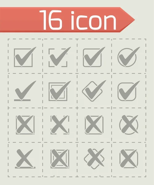 Vector Marcas de verificación conjunto de iconos — Vector de stock
