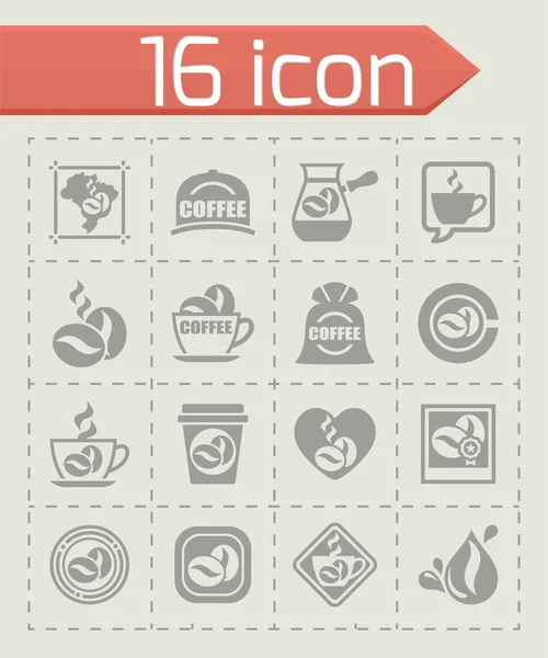 Conjunto de iconos de Vector Coffe — Vector de stock