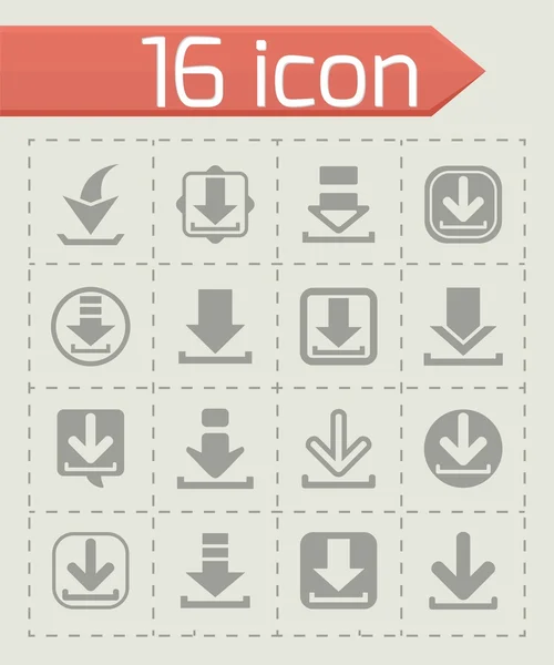 Vector icono de descarga conjunto — Vector de stock