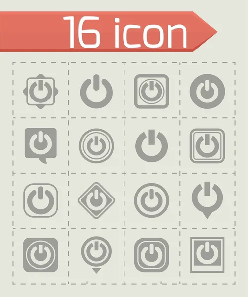 Vector Shut down icon set — Stock Vector