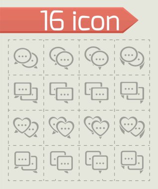 Vektör konuşma kabarcıklar Icon set