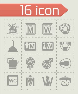 Vektör tuvalet Icon set