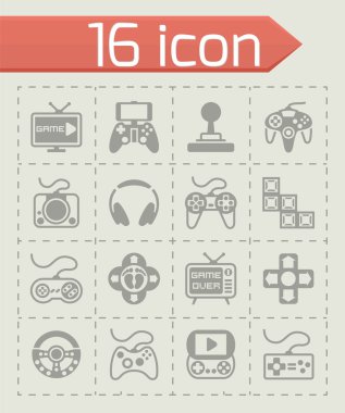 Vektör video oyunu Icon set