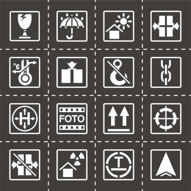 Vektör İşaretleme için kargo Icon set