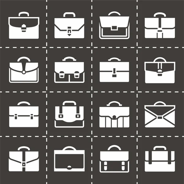 Vector Briefcase icon set — Stock Vector