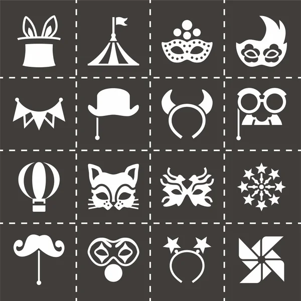 Set di icone del Carnevale vettoriale — Vettoriale Stock
