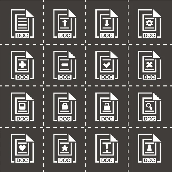 Vector Document icon set — Stock Vector