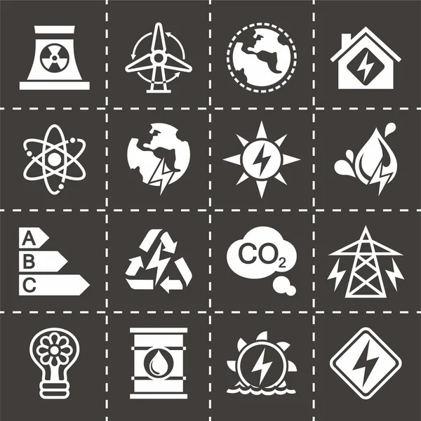 Vector Energetics icon set — Stock Vector