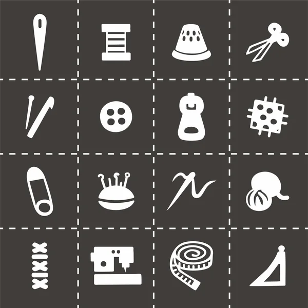 Set di icone per cucito vettoriale — Vettoriale Stock