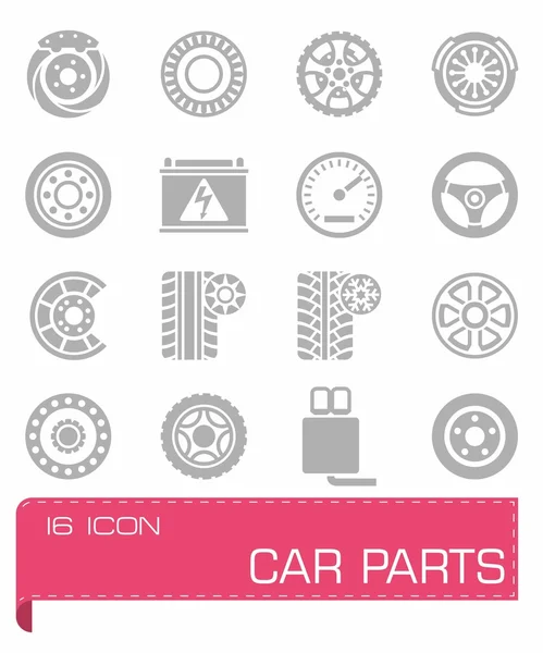 Vector Car parts icon set — Stock Vector