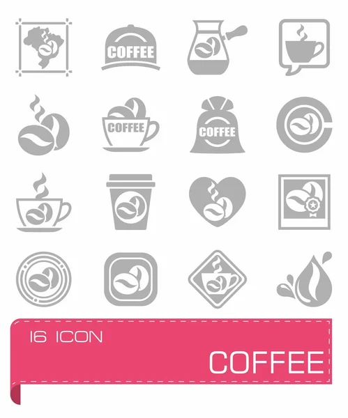 Vector koffie pictogrammenset — Stockvector