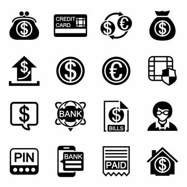 Vektör banka Icon set