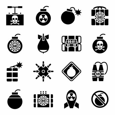 Vektör bomba Icon set