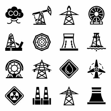 Vektör fabrika Icon set