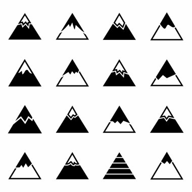 Vektör dağlar Icon set