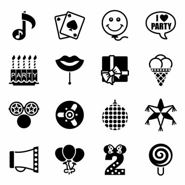 Vektör parti Icon set