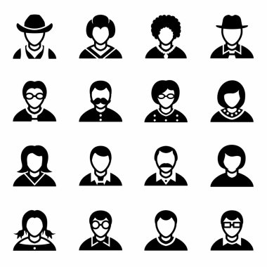vektör insanlar Icon set