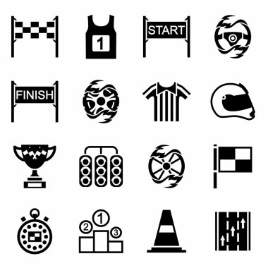 Vektör Icon set yarış
