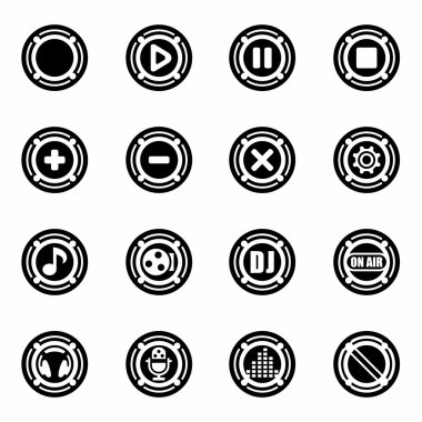 Vektör ses simge seti