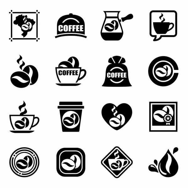 Conjunto de iconos de Vector Coffe — Archivo Imágenes Vectoriales