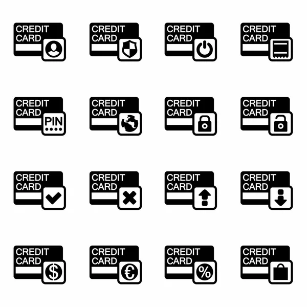 Vector Credit card icon set — Stock Vector