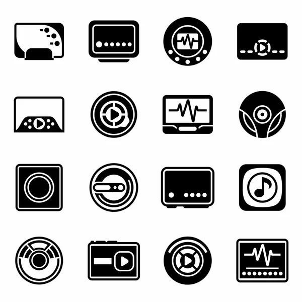 Vector Media player icon set — Stock Vector