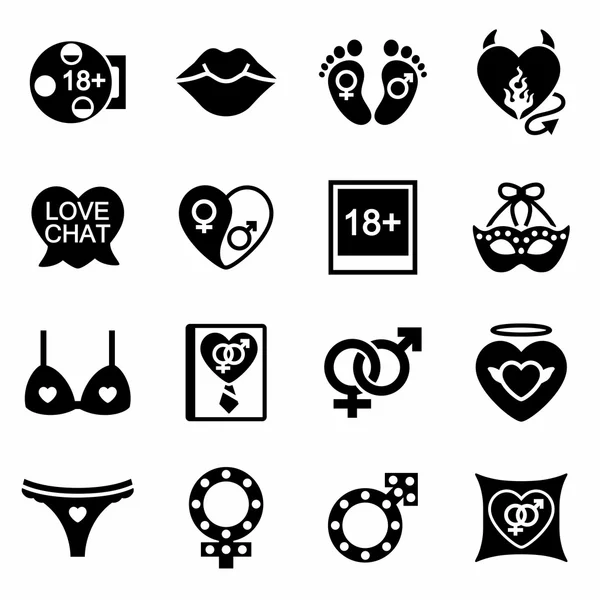 Vector Sex icon set — Stock Vector