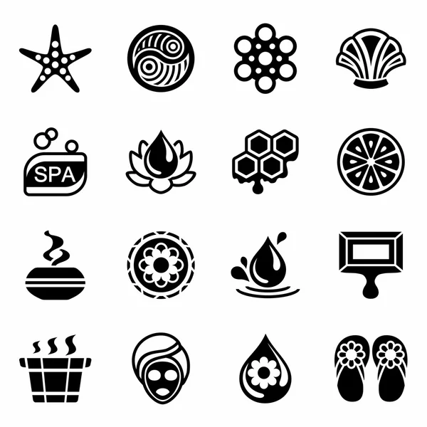 Set de iconos de spa vectorial — Archivo Imágenes Vectoriales