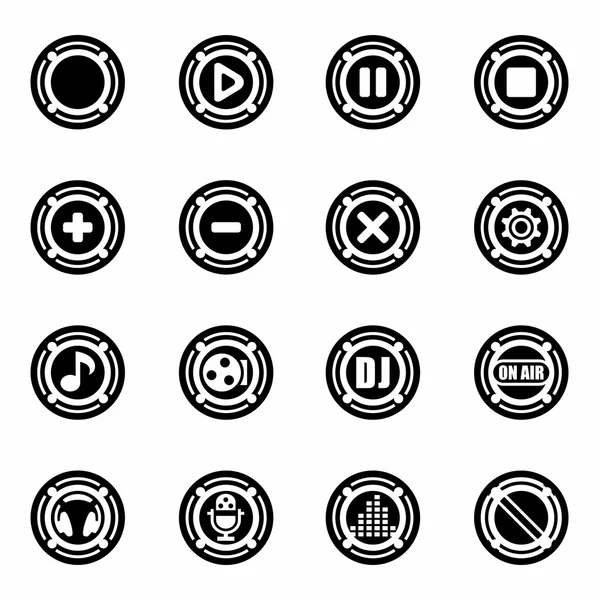 Vector Conjunto de iconos de sonido — Archivo Imágenes Vectoriales