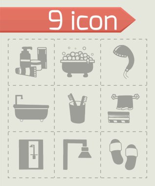 vektör banyo Icon set