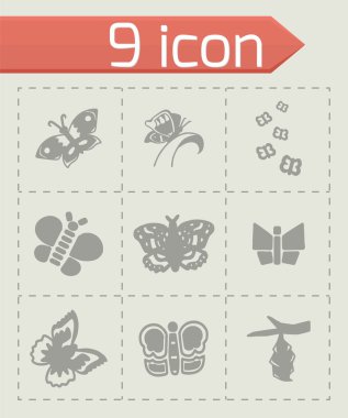 Vektör kelebek Icon set