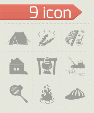 Vektör kamp Icon set