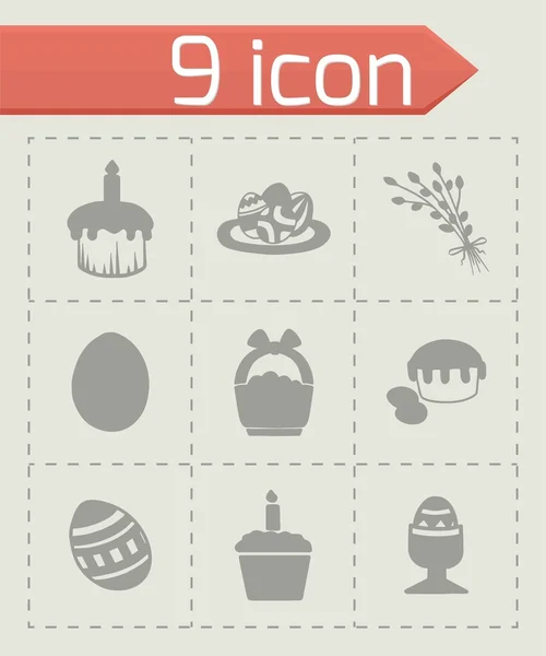 Vector Easter icon set — Stock Vector