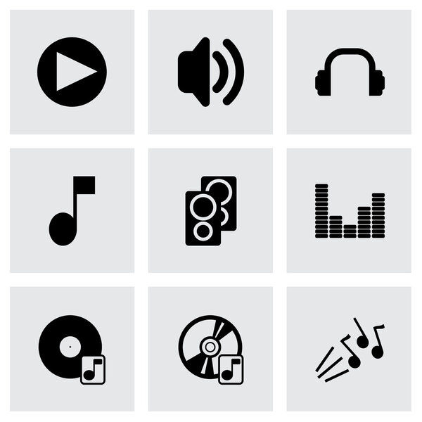 Векторный черный звук
