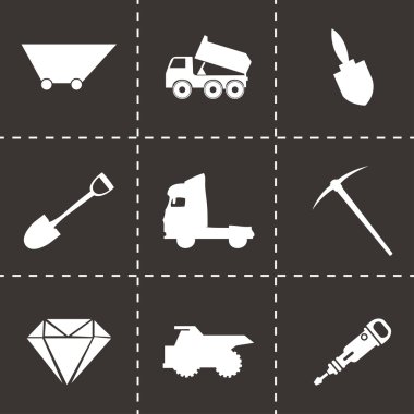 siyah vektör incelemesi simgeler kümesi