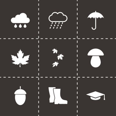 Vektör siyah akademik Icon set