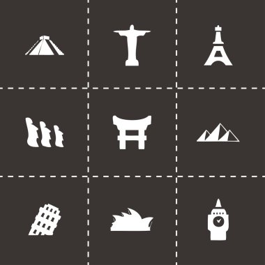 siyah vektör simge simgeler kümesi