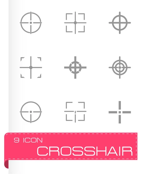 Conjunto de iconos de cruz negra vectorial — Archivo Imágenes Vectoriales