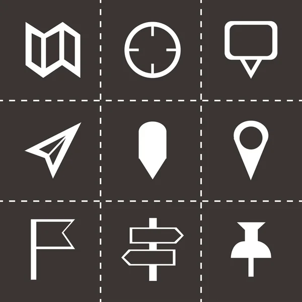 Wektor zestaw ikon czarny znaczniki wyboru — Wektor stockowy