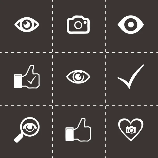 Vector black like icons set — Stock Vector