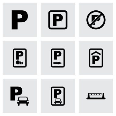 Vektör Icon set otopark