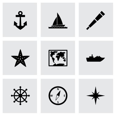Vektör deniz Icon set