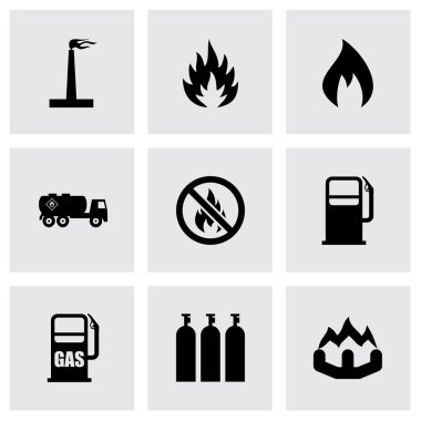 Vektör Doğalgaz Icon set