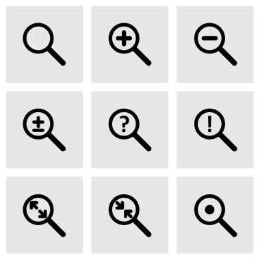vektör Büyüteç Icon set