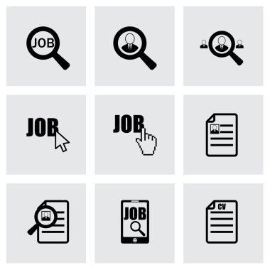 Vektör iş arama Icon set