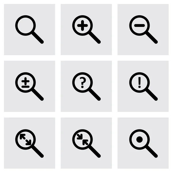 Vektör Büyüteç Icon set — Stok Vektör