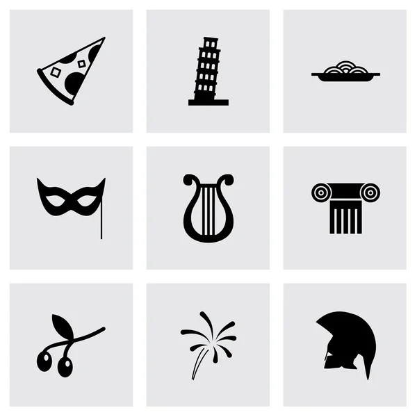 Vector italian icon set — Stock Vector