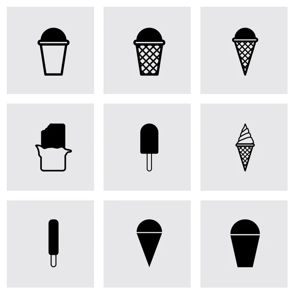 Conjunto de iconos de helado vector — Vector de stock