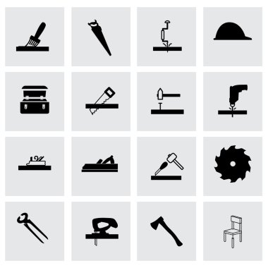 Vektör marangozluk Icon set